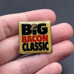 Wendy's Fast Food Restaurant Big Bacon Classic Employee Lapel Hat Pin